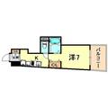 神戸市灘区 王子町１丁目（王子公園駅） 7階 １Kの間取り図