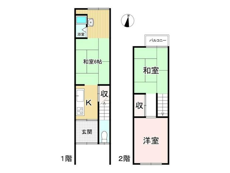 Kyoto City, Ukyo Ward, Umezu Kitahura Town (Matsuo Taisha Station) 2-story building 3K