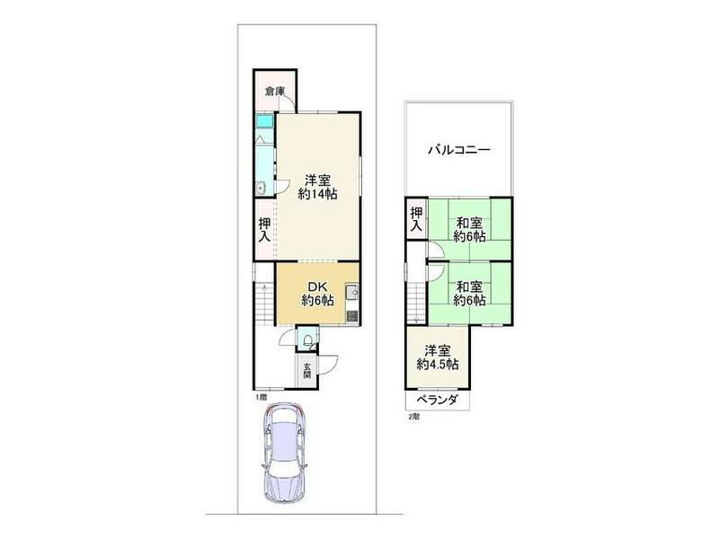 Funai County, Kyotamba Town, Shimoyama Ibado (Shimoyama Station) 2-story 4DK