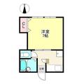 アビタション 4階 １Kの間取り図