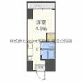 大阪市西区 靱本町３丁目（本町駅） 3階 ワンルームの間取り図