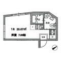 大田区 南蒲田３丁目（糀谷駅） 2階 ワンルームの間取り図