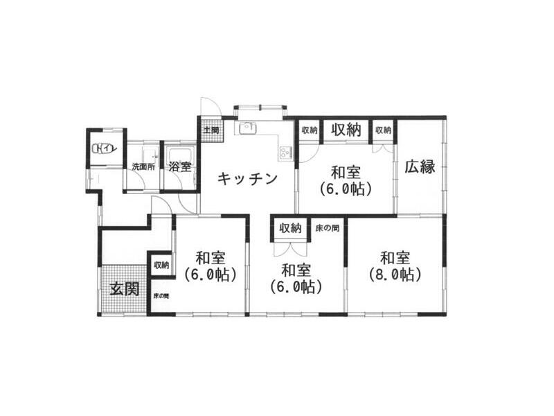 Choshi City, Nagatsuka 5-chome (Matsugishi Station), single-story, 4DK