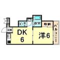 尼崎市 武庫町２丁目（武庫之荘駅） 1階 １DKの間取り図