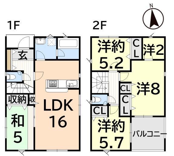 大分市 坂ノ市中央４丁目（坂ノ市駅） 2階建 ４ＳＬＤＫ