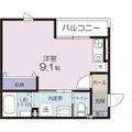 カーサエビス 2階 ワンルームの間取り図