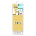 熊本市中央区 渡鹿１丁目（九品寺交差点駅） 1階 １Kの間取り図
