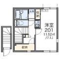 レオネクストアーミリージュ（４５０２７） ２０２ １Kの間取り図