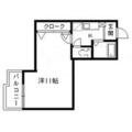 浜松市中央区 中沢町（八幡駅） 3階 １Kの間取り図
