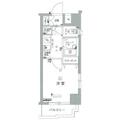スカイコート後楽園壱番館 2階 １Kの間取り図