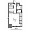 東通レジデンス芝（Ｔｏｔｓｕ　Ｒｅｓｉｄｅｎｃｅ　Ｓｈｉｂａ １００８ １Kの間取り図
