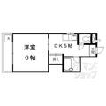 コーポ上野 ３０１ １DKの間取り図