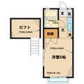 コットンハイツ 2階 ワンルームの間取り図
