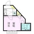 ローズラック ２０５ １Kの間取り図