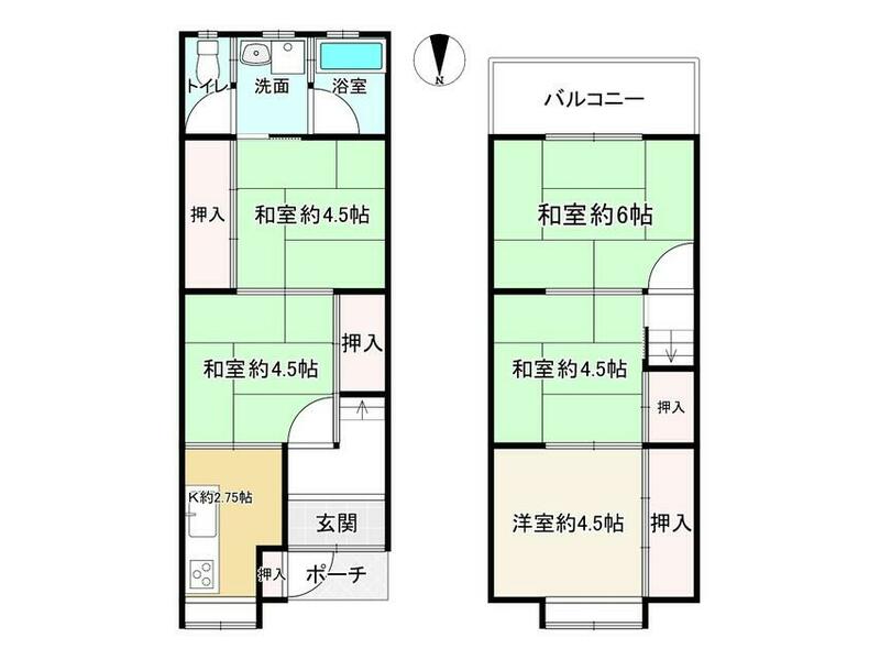 Kyoto City Ukyo Ward Sagano Kiyomizu-cho (Arisugawa Station) 2-story building 5K