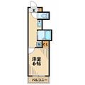 グレースマンションＩＩＩ ２０２ １Kの間取り図