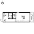 京都市中京区 西ノ京池ノ内町（二条駅） 3階 １Kの間取り図