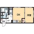 ハーモニーフラッツ神楽坂 ２０１ １DKの間取り図