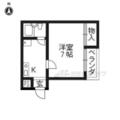 京都市中京区 西ノ京南壺井町（円町駅） 3階 １Kの間取り図
