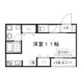 セントラルジェム御所南 １０３ ワンルームの間取り図