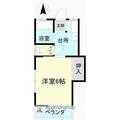 コーポアシストⅧ ２０１ １Kの間取り図