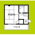 メイプルリーフ天神ノ森 6階 １Kの間取り図