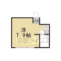 京都市北区 紫野下築山町（北大路駅） 3階 １Kの間取り図