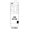 ドミール北新宿２ 11階 １Kの間取り図