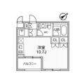 大田西馬込レジデンス 2階 ワンルームの間取り図