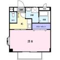 岡山市南区 新福１丁目（岡山駅） 2階 １Kの間取り図