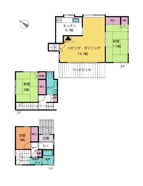 Oaza Omae (Omae Station), Tsumagoi Village, Agatsuma District, 3-story building, 2SLDK &mdash; photo 1