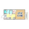 甲南ハイツ 1階 １Kの間取り図