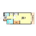 神戸市灘区 神ノ木通１丁目（六甲道駅） 2階 １Kの間取り図
