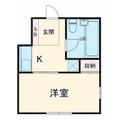 青木アパート 1階 １Kの間取り図