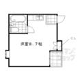 京都市上京区 大宮通中立売上る糸屋町（今出川駅） 2階 ワンルームの間取り図