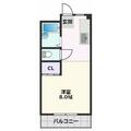 キープロハイツ 4階 １DKの間取り図