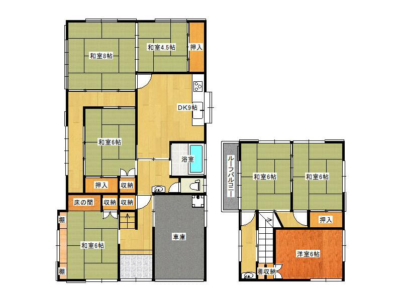 Asahi City, Ushikusa (Iio Station) 2-story building 7DK