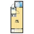 ローズガーデン ２０４ ワンルームの間取り図