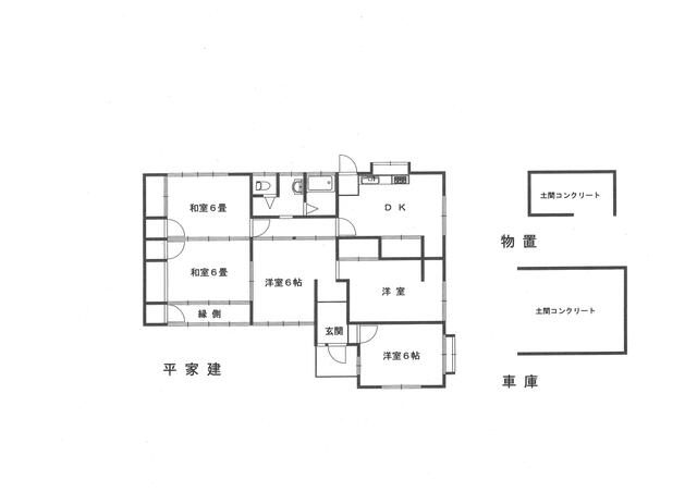 Seto-cho Manfu, Higashi-ku, Okayama City (near Manfu Station) Single-story house, 5DK &mdash; photo 1