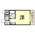 西宮市 上ケ原四番町（門戸厄神駅） 2階 ワンルームの間取り図