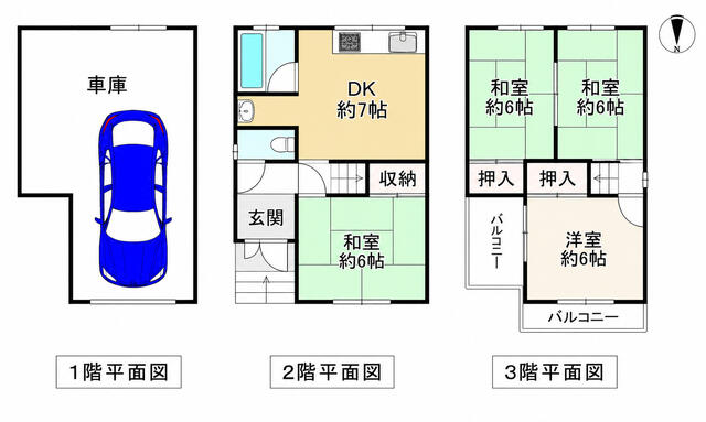 4-chome, Nagayoshi Rokutan, Hirano-ku, Osaka City (Nagahara Station) 3-story building, 4DK &mdash; photo 3