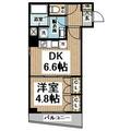 渋谷区 初台１丁目（初台駅） 3階 １DKの間取り図