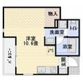フリオ駿府城公園 ５０２ ワンルームの間取り図