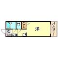 甲南ハイツ 1階 １Kの間取り図