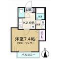 ＦＬＡＴ氷川町 １０２ １Kの間取り図