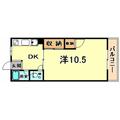 神戸市東灘区 田中町４丁目（摂津本山駅） 5階 １DKの間取り図