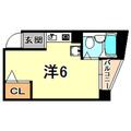神戸市東灘区 御影中町１丁目（御影駅） 2階 ワンルームの間取り図