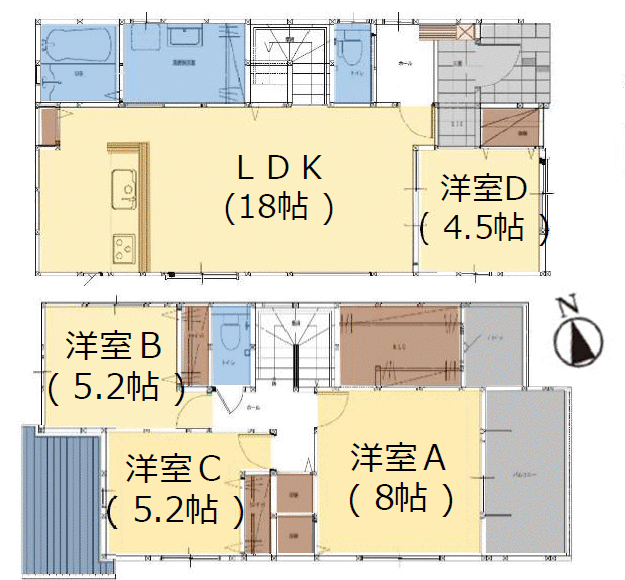 大分市 新春日町１丁目（大分駅） 2階建 ４ＬＤＫ