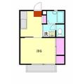 ローズヒル城山 2階 １Kの間取り図