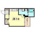 神戸市中央区 下山手通９丁目（大倉山駅） 2階 ワンルームの間取り図